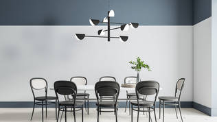 18078-05 Veska 8-vp kattovalaisin musta, himmennettävä - Riippuvat valaisimet - 184682 - 1