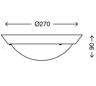 2118-018 Splash plafondi 27cm kromi/valkoinen, Briloner, E.litevalaisimet - Plafondit - 184952 - 2