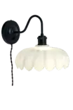 20007-15-01 Sofia seinävalaisin, musta / valkoinen lasi, Aneta - Seinävalaisimet - 008672 - 1