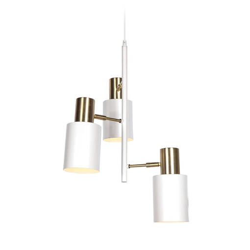 15004-06 Flare 3-osainen kattovalaisin, matta valkoinen, Valaisin Grönlund - Riippuvat valaisimet - 183342 - 1