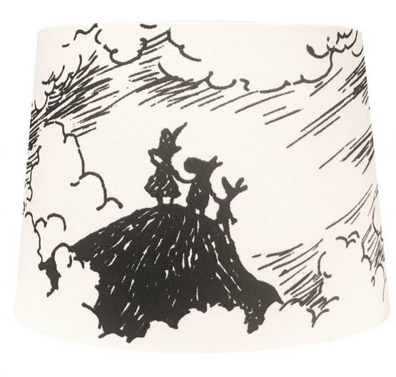 425-829 Sofia - varjostin 25cm, Moomin 'The Storm' (Myrsky), E27, Tove Jansson, PR Home, Noortrade - Kankaiset varjostimet ja muut kuin lasi - 182432 - 1