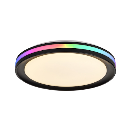 8485 Gamer RGB 40cm plafondi kaukosäätimellä, musta, mAntra, e.litevalaisimet - Plafondit - 004452 - 1