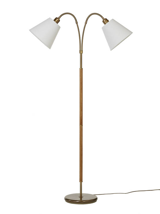 G 759/00 2-osainen lattiavalaisimen runko ilman varjostimia, oxid/tammi, 2xE27, AH-Belysning - Lattiavalaisimet - 006912 - 1