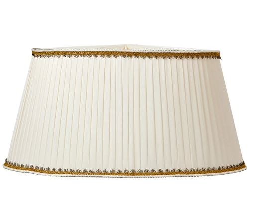 SK 359/09 Linnea oval varjostin luonnonvalkoinen 50/35cm, pliseerattu kangas, armaturhantverk.se - Kankaiset varjostimet ja muut kuin lasi - 011142 - 1