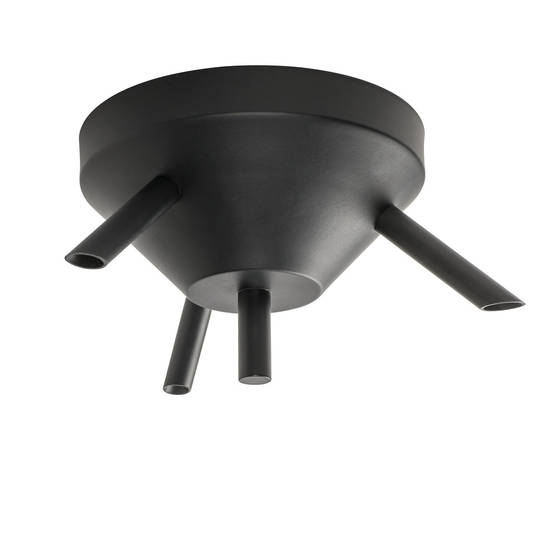 4126256 Kattokuppi 3-ulostuloa, musta, Airam - Sähkötarvikkeet - 002522 - 1