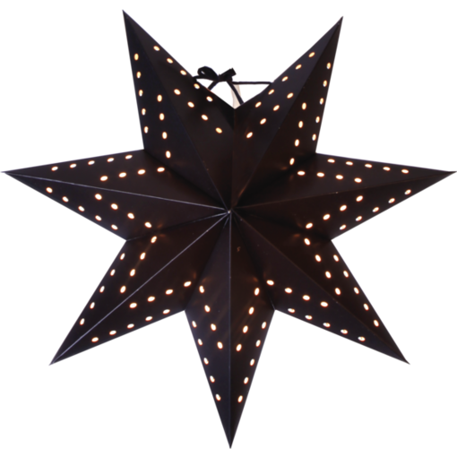 236-52 Bobo - paperitähti 34cm, musta, E14, Star Trading, Noortrade - Kranssit ja tähdet - 182882 - 1