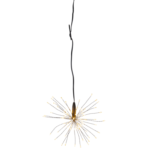 710-14 Firework - riippukoriste 16cm, 80 led, musta runko, sisäkäyttöön, StarTrading, Noortrade - Kranssit ja tähdet - 183902 - 1