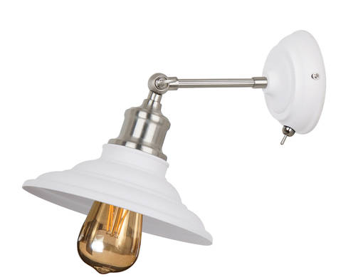 85416 8267 Loret seinävalaisin 20cm valkoinen, Kauppahuone Harju Oy, GTV decor - Seinävalaisimet - 184672 - 1