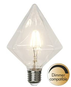 352-49 StarTrading Illumination Led filament timantti, E27, 2700K, 320lm, 3,8W, himmennettävä, Noortrade - Led-lamput - 101113 - 1