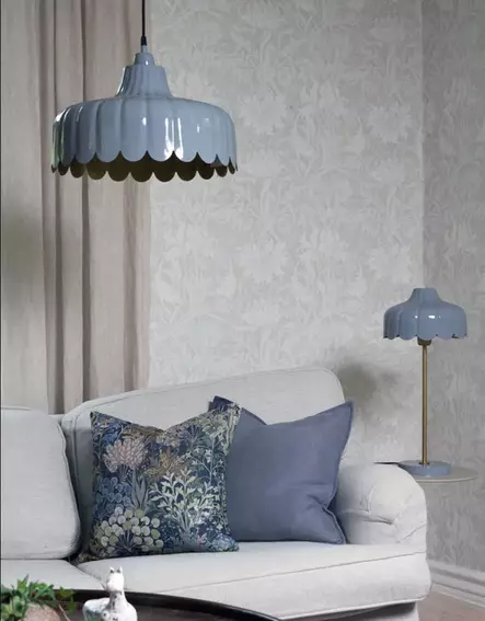 2834382 Wells riippuvalaisin 43cm denim/kulta, PR Home - Riippuvat valaisimet - 007723 - 2