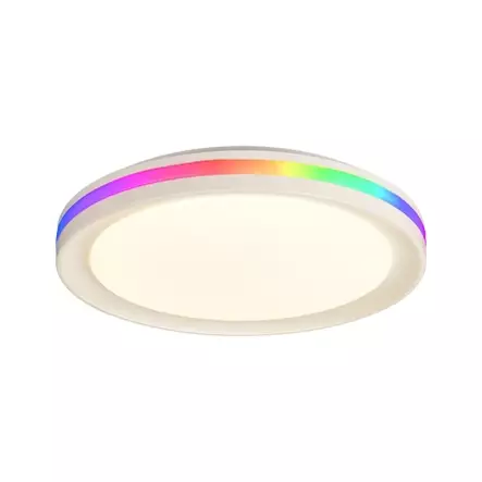 8484 Gamer RGB 40cm plafondi kaukosäätimellä, valkoinen, mAntra, e.litevalaisimet - Plafondit - 004453 - 1