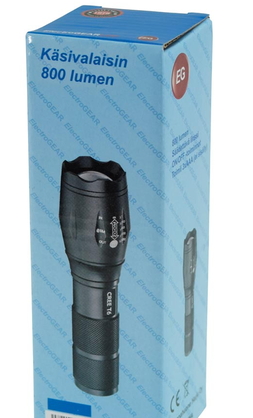 87005 Käsivalaisin tehokkaalla led-polttimolla, 800lumen, säädettävä linssi, 3xAAA, Kauppahuone Harju - SISÄVALAISIMET - 010353 - 2