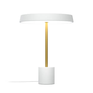2625-06 Kimber pöytävalaisin, valkoinen / messinki, Design by Grönlund - Pöytävalaisimet - 009243 - 2