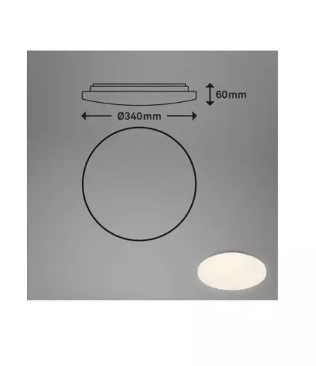 3757316 3000K/ 3757416 4000K Case plafondi 34cm IP44 - Plafondit - 011703 - 2