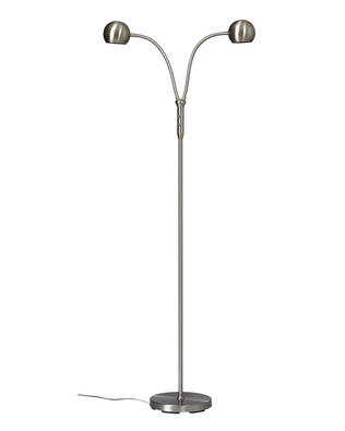 G 138/12 Fladen 2-osainen lattiavalaisin harjattu teräs, 2xGU10, AB Armaturhantverk - Lattiavalaisimet - 184523 - 1