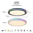 8484 Gamer RGB 40cm plafondi kaukosäätimellä, valkoinen, mAntra, e.litevalaisimet - Plafondit - 004453 - 5