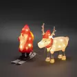 6239-103 Joulupukki ja poro -koriste sisälle tai ulos, Konstsmide - Valosarjat ulos - 004753 - 1