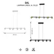 8486 Sal 6-osainen riippuvalaisin musta/kulta, mAntra - Riippuvat valaisimet - 005193 - 8