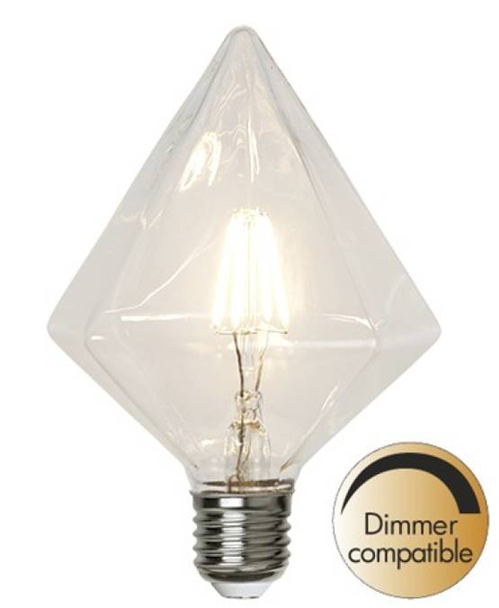 352-49 StarTrading Illumination Led filament timantti, E27, 2700K, 320lm, 3,8W, himmennettävä, Noortrade - Led-lamput - 101113 - 1