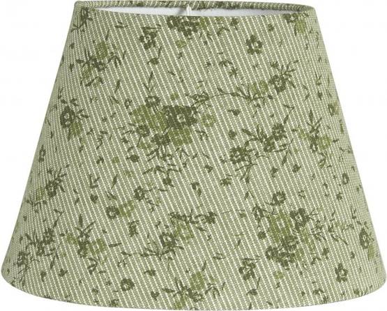 1530-7576 Oval - varjostin 25cm, kukkakuvio vihreä, PR Home, Noortrade - Kankaiset varjostimet ja muut kuin lasi - 182343 - 1