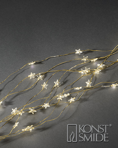 6371-180 200 led-tähden lankasarja, kulta lanka, sisäkäyttöön, Konstsmide - Valosarjat sisälle - 101523 - 1