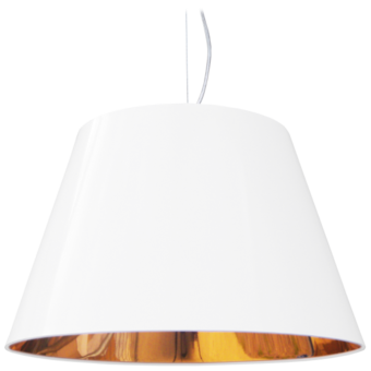 K1976-1 Viola -riippuvalaisin 40cm, valkoinen, kultasisus, Sessak - Riippuvat valaisimet - 100743 - 1