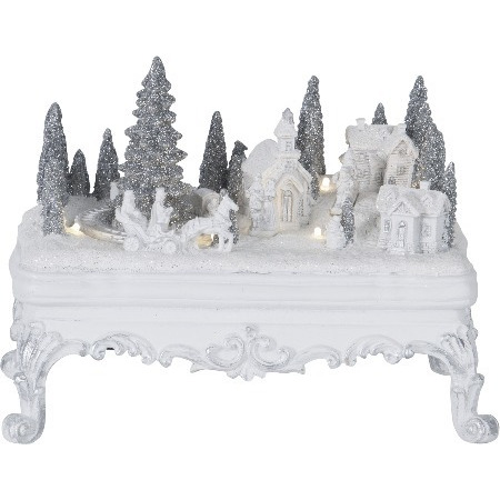 680-81 Glasgow led- pöytäkoriste maisema, paristokäyttöinen, valkoinen, hopea, Star Trading, Noortrade - Muut - 002473 - 1