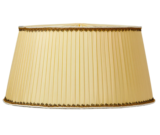 SK 359/23 Linnea oval varjostin keltainen 50/35cm, pliseerattu kangas, armaturhantverk.se - Kankaiset varjostimet ja muut kuin lasi - 011143 - 1