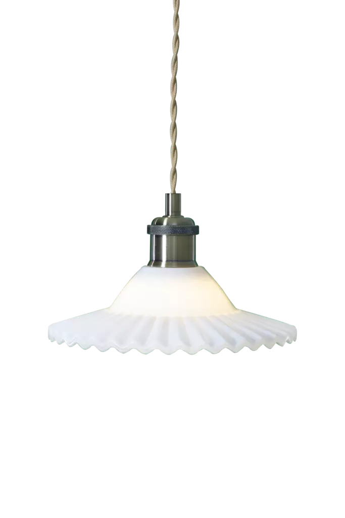 25006-30-01 Silvia ikkunavalaisin, antiikkimessinki, valkoinen lasi, Aneta - Riippuvat valaisimet - 008673 - 1