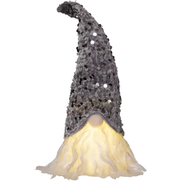 991-99 Joylight Tonttu led-valolla, hopea, paristokäyttöinen, Star Trading - Muut - 012423 - 1