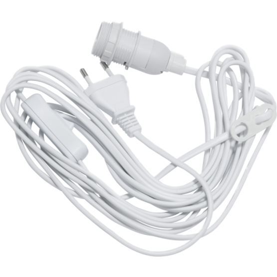 294 5m johtosarja katkaisijalla paperitähtiin, valkoinen, E14, Star Trading, Noortrade - Muut - 182133 - 1