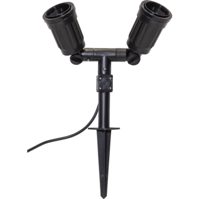418-93 Maahanpainettava 2-osainen kohdevalaisin ulos, musta, 2xE27, 5m johto, Star Trading, Noortrade - Muut ulkovalaisimet - 182553 - 1