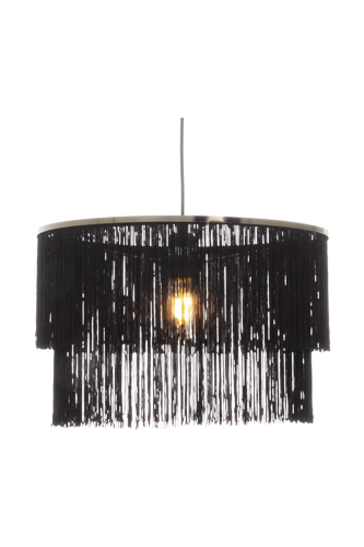 14960-15-95 Sanna riippuvalaisin, musta hapsu / mustakromi, E27, Aneta - Riippuvat valaisimet - 183573 - 1