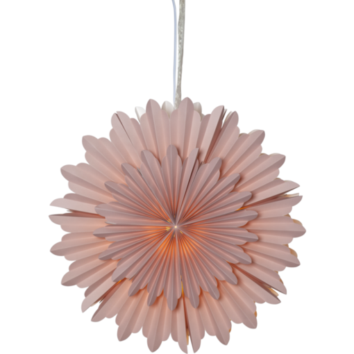 501-89 Crystal paperitähti 50cm roosa, Star Trading, Noortrade - Kranssit ja tähdet - 184083 - 1