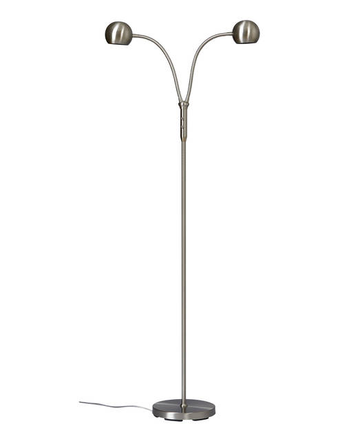 G 138/12 Fladen 2-osainen lattiavalaisin harjattu teräs, 2xGU10, AB Armaturhantverk - Lattiavalaisimet - 184523 - 1