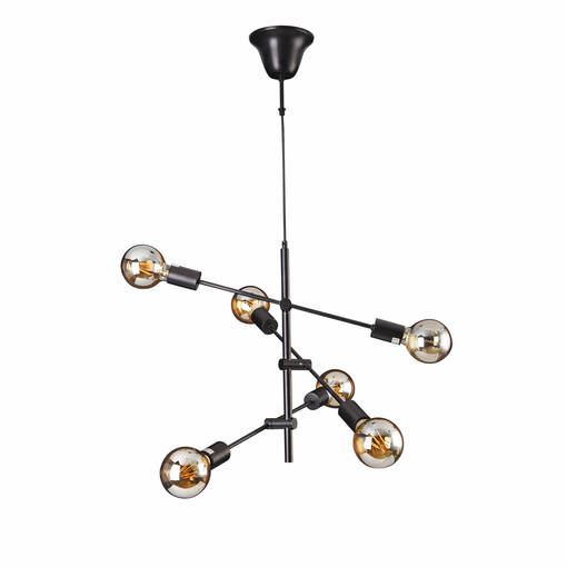 11046-02 Marilyn 6-osainen riippuvalaisin, musta, FocusLight - Riippuvat valaisimet - 184843 - 1