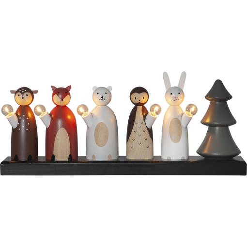 652-87 Forest Friends - ryhmä kynttelikkö, StarTrading, Noortrade - Kyntteliköt ja kynttilät - 184893 - 1