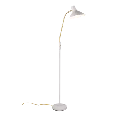 463400176 Traveller lattiavalaisin vaaleanharmaa / messinki, Trio Lighting - Lattiavalaisimet - 007134 - 1