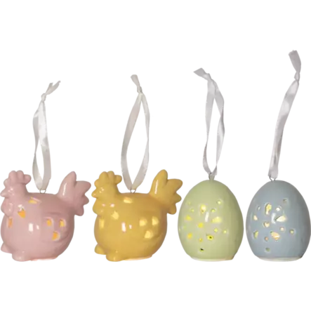 581-56 Esther led-koristelajitelma kanat ja munat, paristokäyttöinen, Star Trading - Muut - 007344 - 1