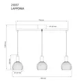 25037-19-01 Lapponia 3-osainen kattovalaisin, Aneta - Riippuvat valaisimet - 003094 - 2
