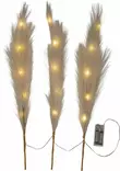 581-57 valkoinen/ 581-58 ruskea Plumes koristehöyhenoksa led-valoilla, Star Trading - Muut - 004794 - 1