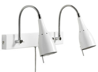 V 472/05, 2-osainen Tanum - seinävalaisin, valkoinen, 2xE14 R50, suunnattava, AH-Belysning - Seinävalaisimet - 011704 - 1