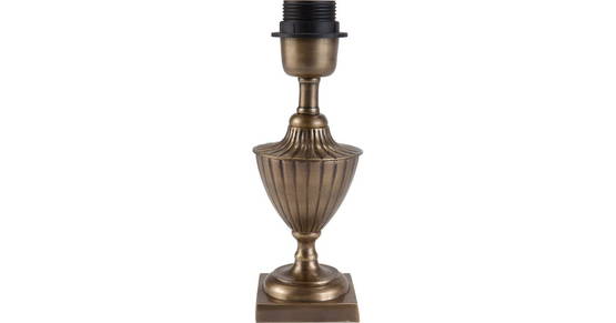 28137 Pollino - pöytävalaisimen jalka, ilman varjostinta, antiikkimessinki, E27, 24 cm, PR Home, Noortrade - Pöytävalaisimet - 005734 - 1