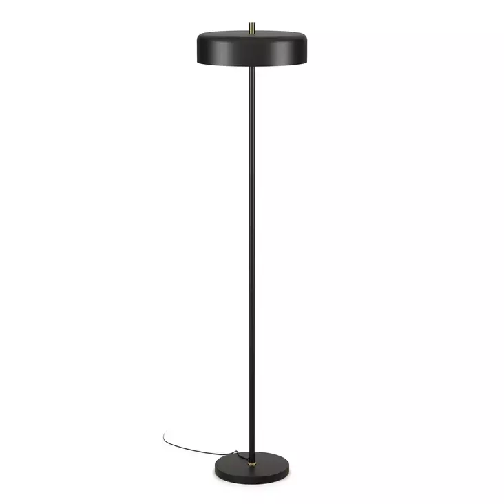 3835-05 Trendo lattiavalaisin, musta/messinki, ValaisinGrönlund - Lattiavalaisimet - 005764 - 1