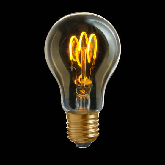 4411130 UNI-Flex led 3W 150 lumen, E27 vakio lamppu, kirkas, 2000K kulta, himmennettävä, Unison - Led-lamput - 181094 - 1