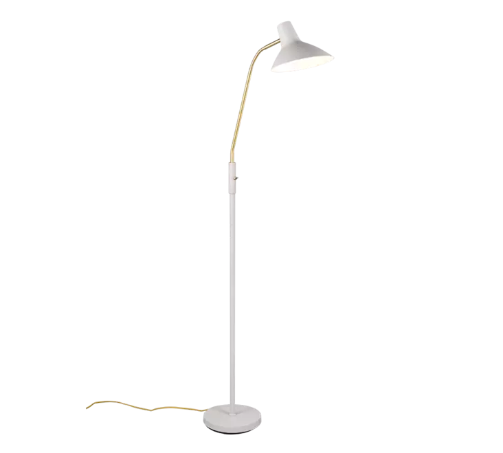 463400176 Traveller lattiavalaisin vaaleanharmaa / messinki, Trio Lighting - Lattiavalaisimet - 007134 - 1