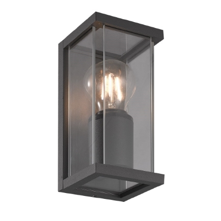 6494 Meribel - seinävalaisin, grafiitin harmaa, kirkas lasi, E27, IP54, Mantra, E.litevalaisimet - Seinä- ja kattovalaisimet - 182144 - 1