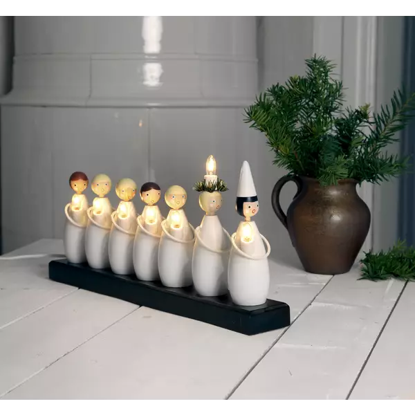 652-08 Luciajuna - kynttelikkö, puinen, Star Trading, Noortrade - Kyntteliköt ja kynttilät - 182174 - 1