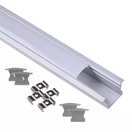 7407 valkoinen / 7408 musta / 7409 alumiini Tiras upotettava profiili 2m, mAntra - Led-listat - 003054 - 1