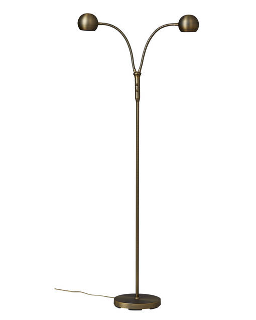 G 138/00 Fladen 2-osainen lattiavalaisin antiikkimessinki, 2xGU10, AH Belysning - Lattiavalaisimet - 184164 - 1